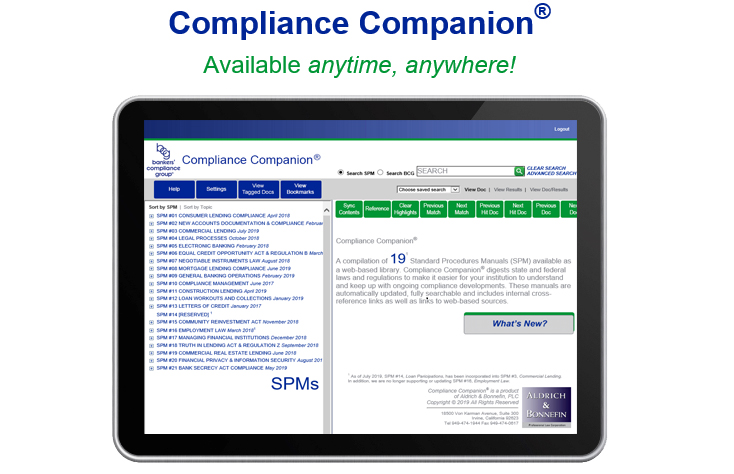 Compliance Companion Mobile Device View